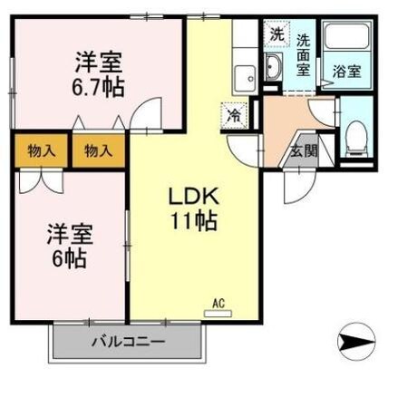 エスポワールＭの物件間取画像